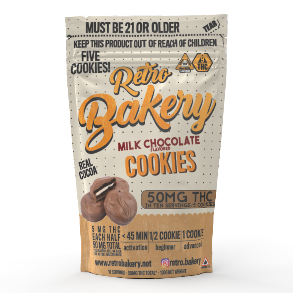 50MG THC CHOCOLATE COVERED COOKIES | 5 PACK