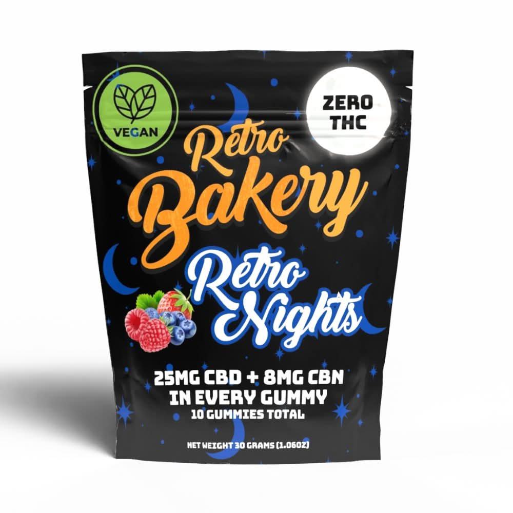 Retro Nights CBD + CBN Gummies (Zero THC)