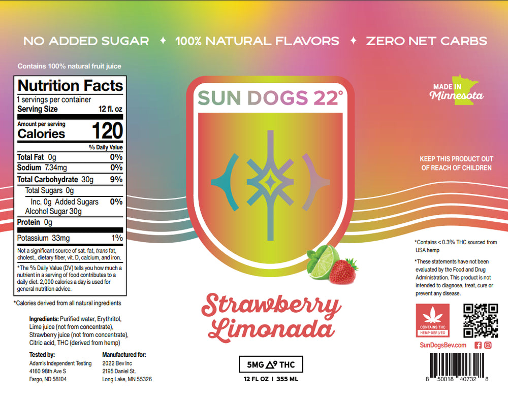 
            
                Load image into Gallery viewer, Sun Dogs | Strawberry Limonada | 5mg THC
            
        