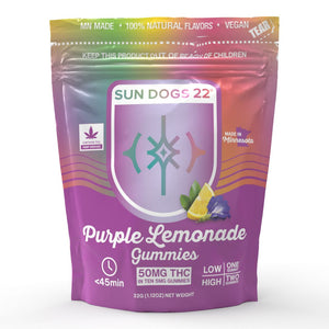 SUN DOGS | PURPLE LEMONADE GUMMIES | 5MG THC