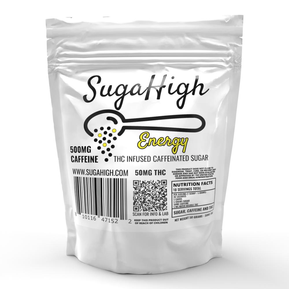 
            
                Load image into Gallery viewer, 50MG THC INFUSED CAFFEINATED SUGAR - 500MG CAFFEINE
            
        