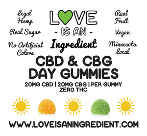 Day Blend Vegan Gummies (10mg CBD/10mg CBG)